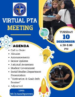 December 10 PTA Meeting Flyer